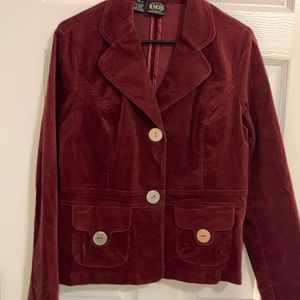 Vintage B. Moss women’s Velvet Burgundy blazer, size 14